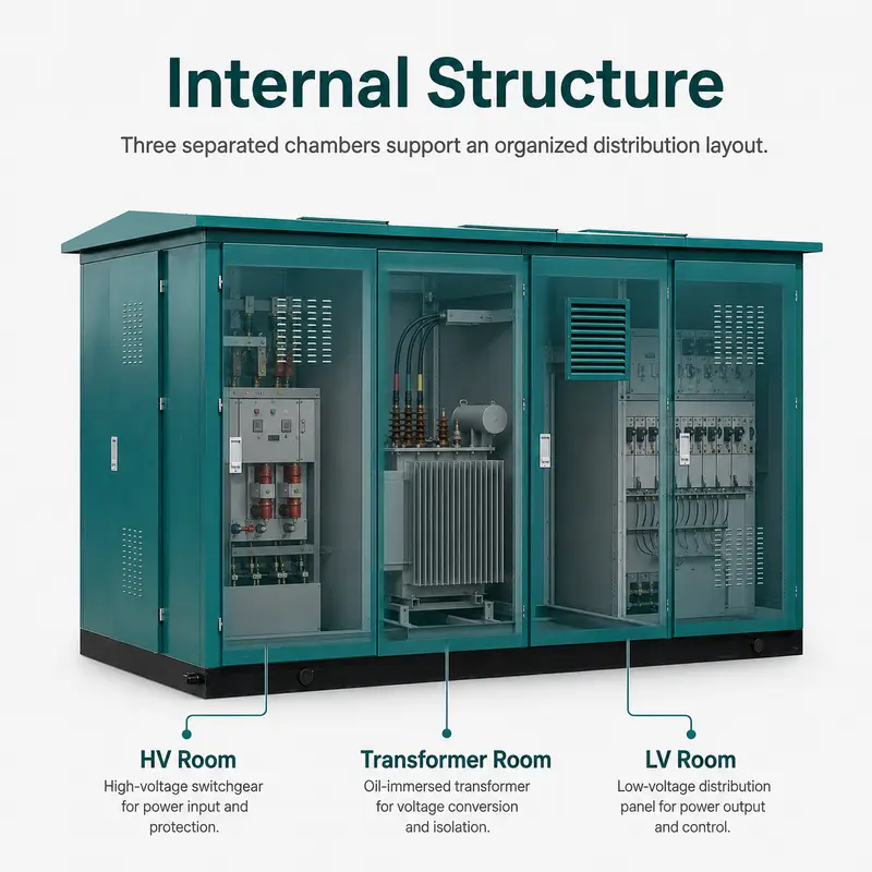 Compact Box-Type Substation, 750 / 1000 kVA, 10/0.4 kV — detail 2