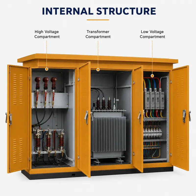 750 / 1000 / 2550 kVA American-style Compact Substation — detail 2