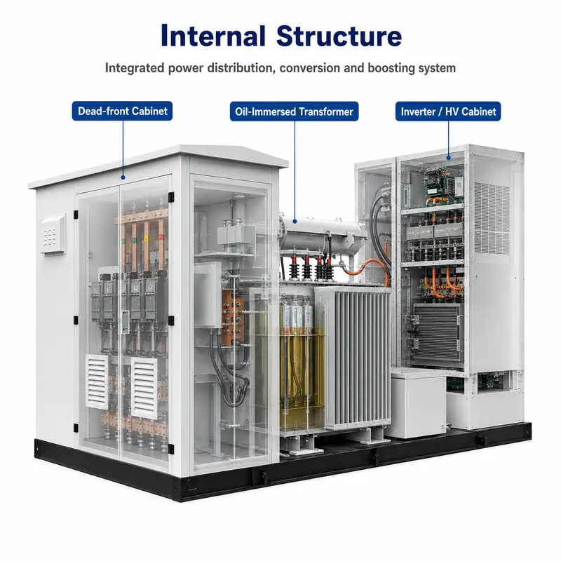 10/0.4 kV PV Inverter Boosting Box Substation (America Type) — detail 2
