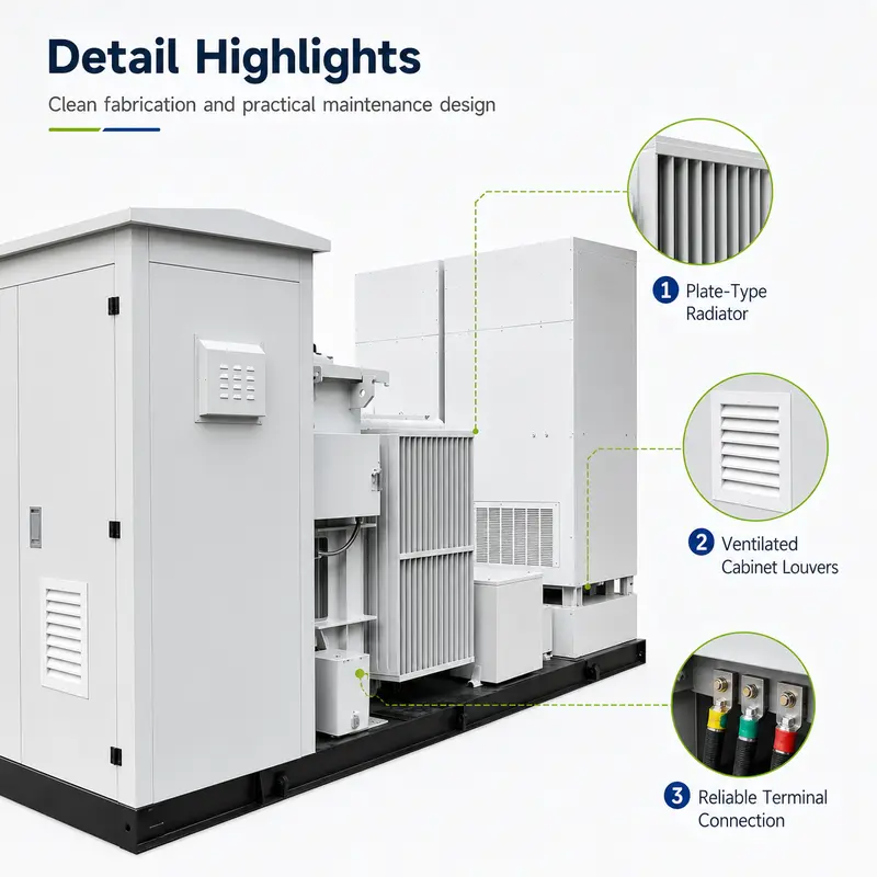 10/0.4 kV PV Inverter Boosting Box Substation (America Type) — detail 3