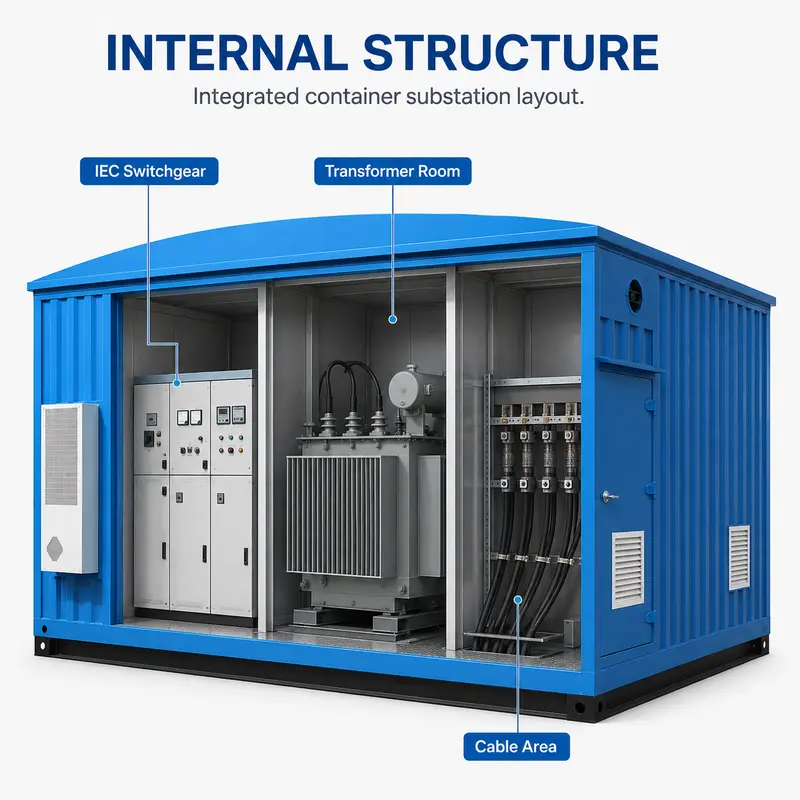 33 kV Containerized Substation with IEC Switchgear — detail 2