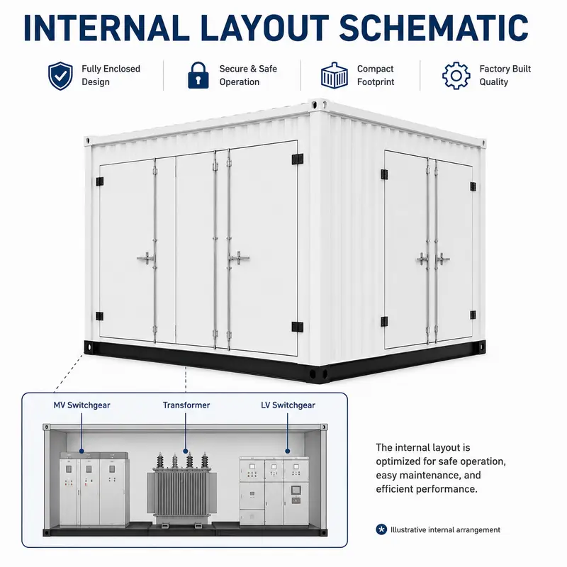 1600 kVA 10/0.4 kV Prefabricated Container Box Substation — detail 2