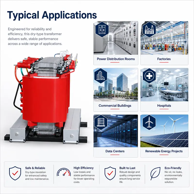 2500kVA 6.3/0.4kV Epoxy Resin Cast Three-Phase Dry-Type Transformer — detail 3