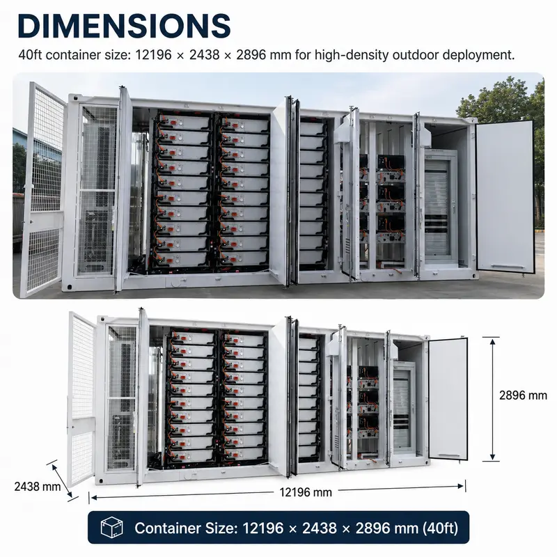 20ft/40ft Container Energy Storage System — 1–5MWh Liquid-Cooled BESS, IP67 — detail 1