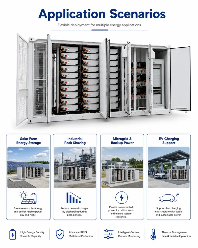 All-in-One Container BESS for Solar Farms — 1000kWh to 5MWh, Liquid-Cooled, IP67 — detail 3