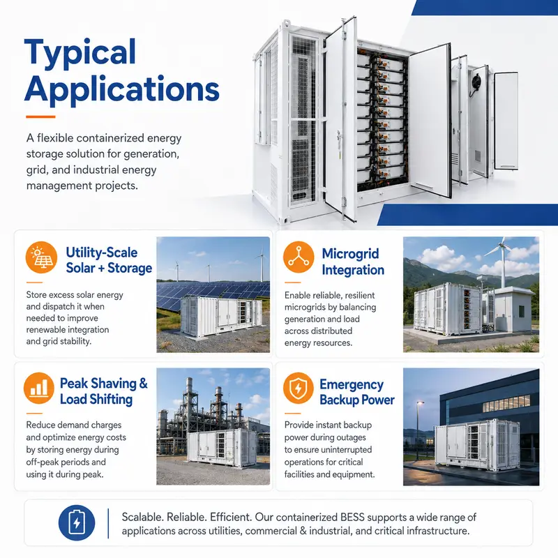 Integrated Battery-BMS-PCS LiFePO4 Storage System — 500kWh to 5MWh, Liquid-Cooled, IP67 — detail 3