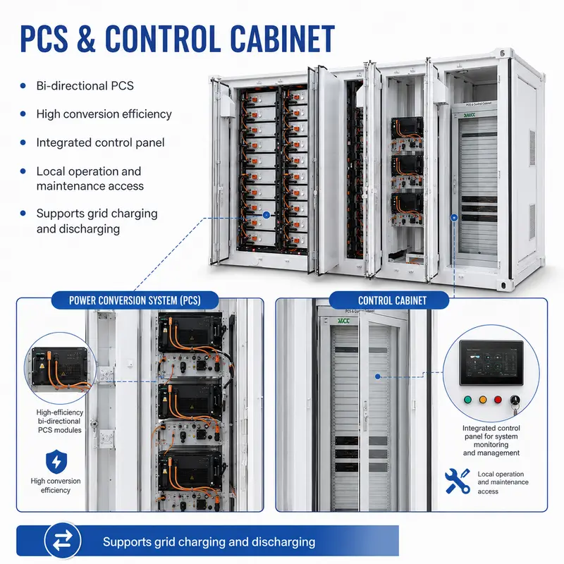 Outdoor 20FT Container BESS — 1MW Power, 500kWh–1000kWh, Liquid-Cooled, IP67 — detail 2
