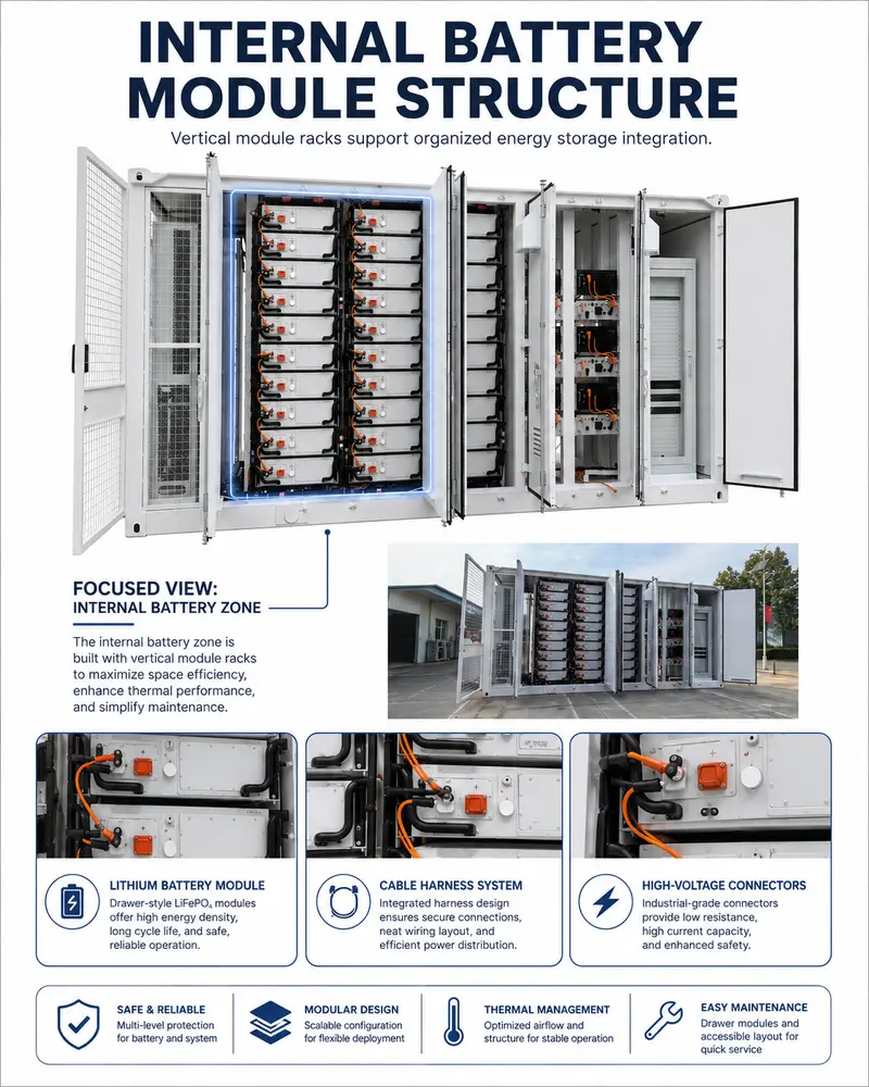 Containerized PV Power Storage — 1000kWh, 500kW–1MW, Liquid-Cooled, IP67 — detail 2
