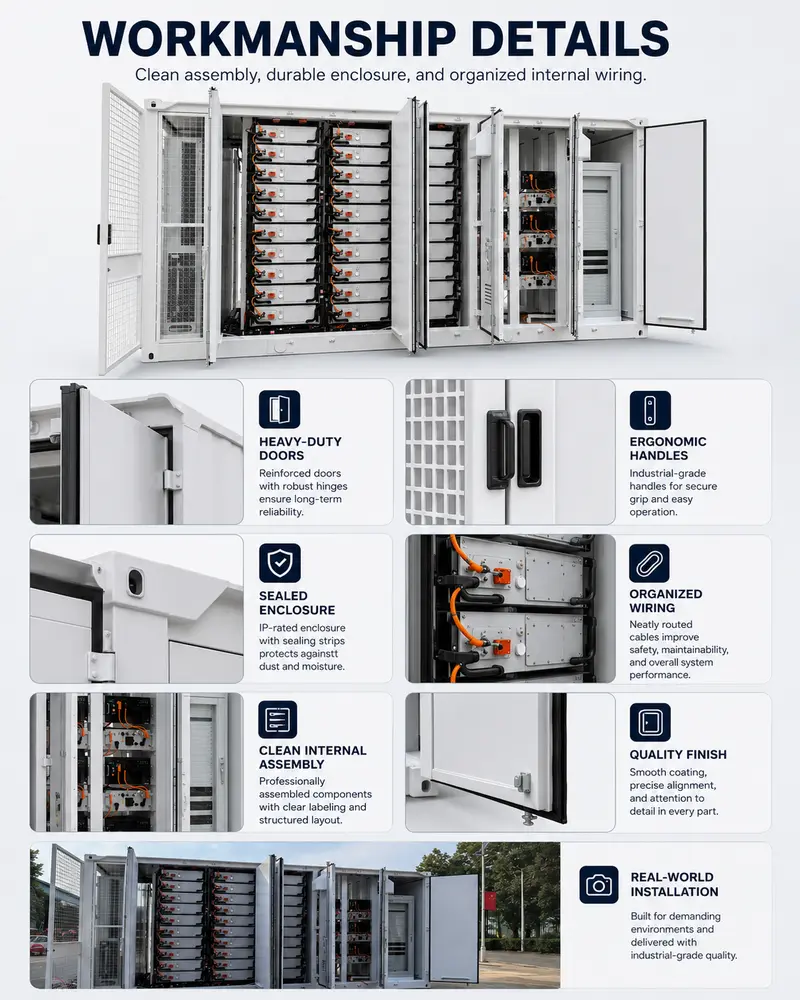 Containerized PV Power Storage — 1000kWh, 500kW–1MW, Liquid-Cooled, IP67 — detail 3
