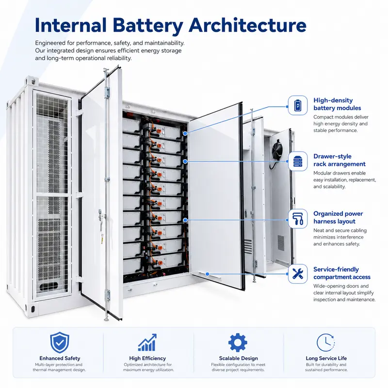 Customizable Battery Storage Container — 1000kWh to 2150kWh, Liquid-Cooled, IP67 — detail 1