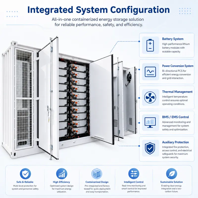 Customizable Battery Storage Container — 1000kWh to 2150kWh, Liquid-Cooled, IP67 — detail 2