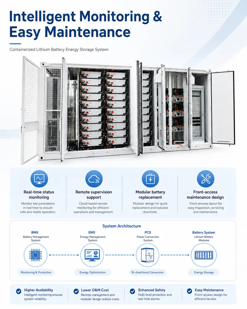 Utility-Scale Lithium-Ion Battery Storage — 1000kWh to 5MWh, Liquid-Cooled, IP67 — detail 4