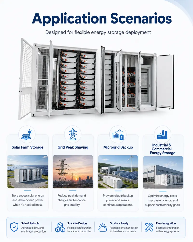 Utility-Scale Lithium-Ion Battery Storage — 1000kWh to 5MWh, Liquid-Cooled, IP67 — detail 3