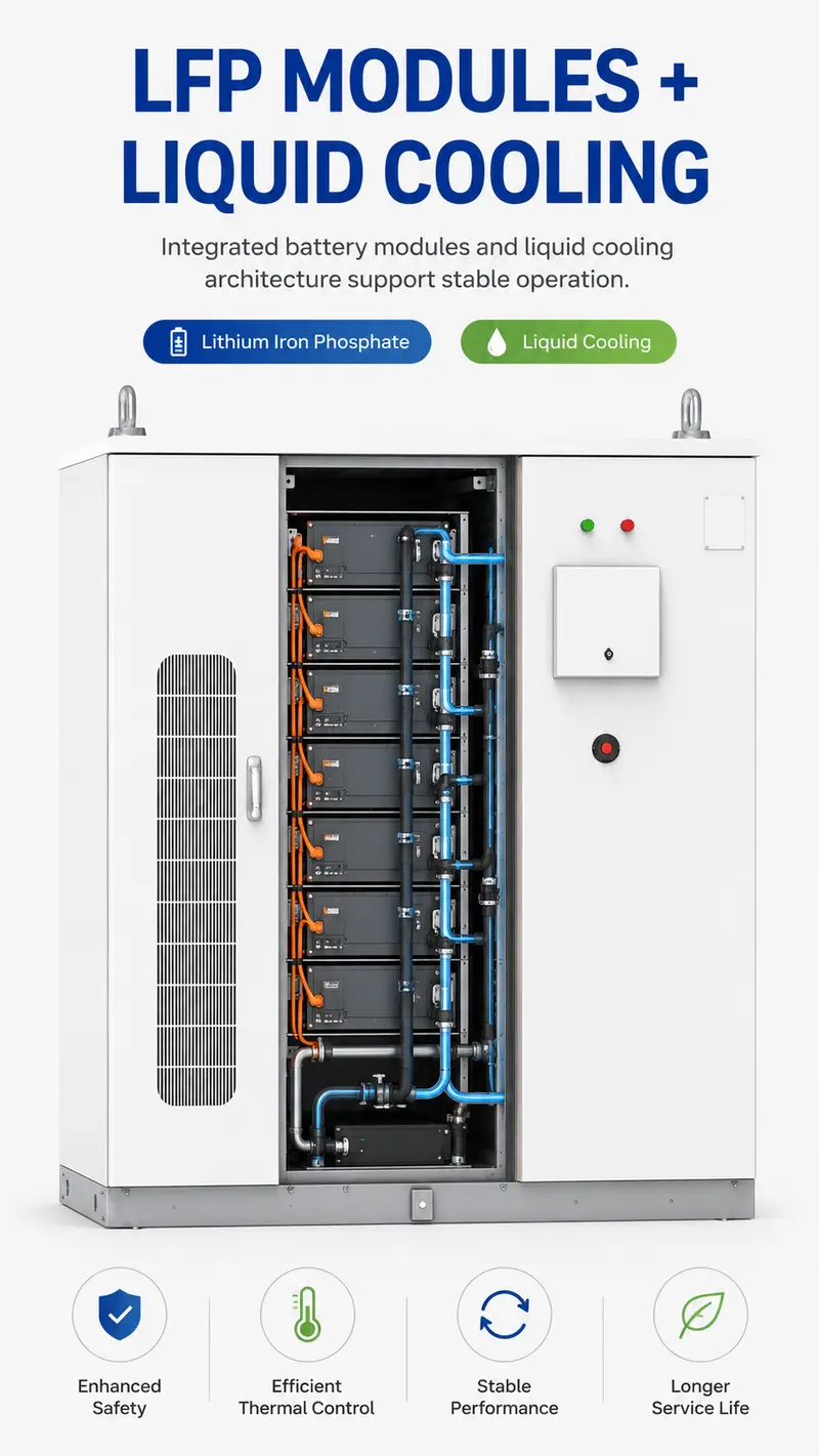 210kWh Liquid-Cooled Integrated Energy Storage Cabinet (Lithium-Ion Battery) — detail 2