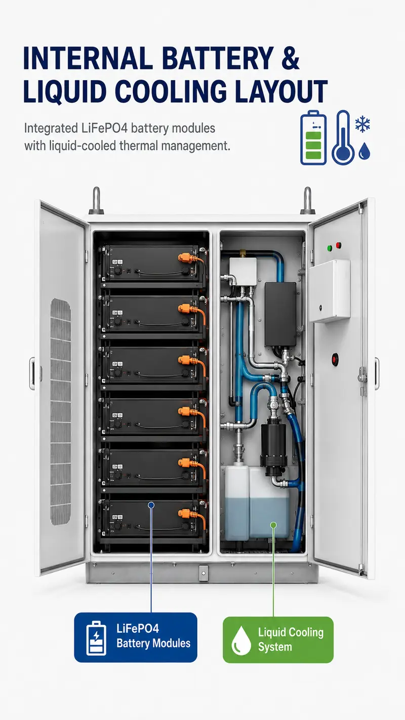 372kWh Integrated Liquid-Cooled Energy Storage Cabinet — Battery Pack System — detail 2