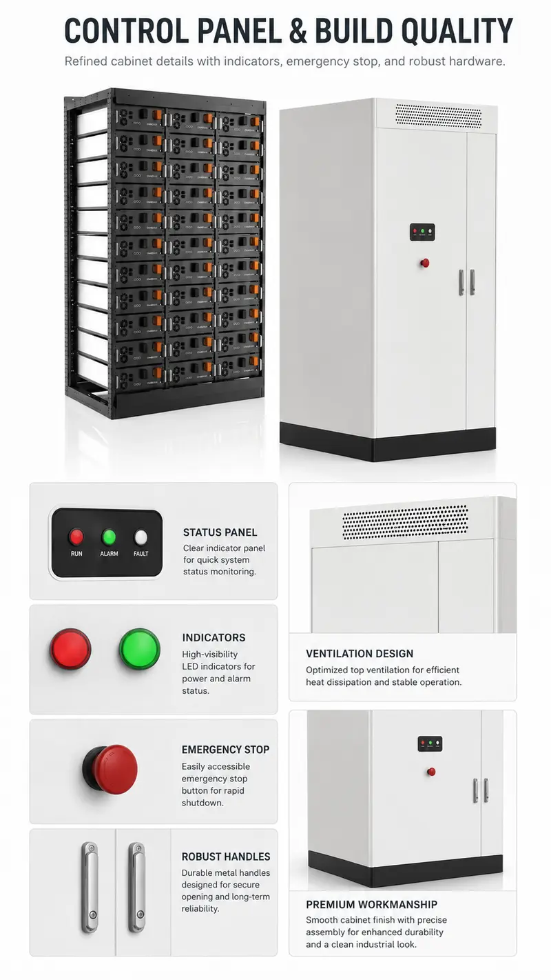 40–372kWh Commercial-Portable Liquid-Cooled Energy Storage Container — detail 3