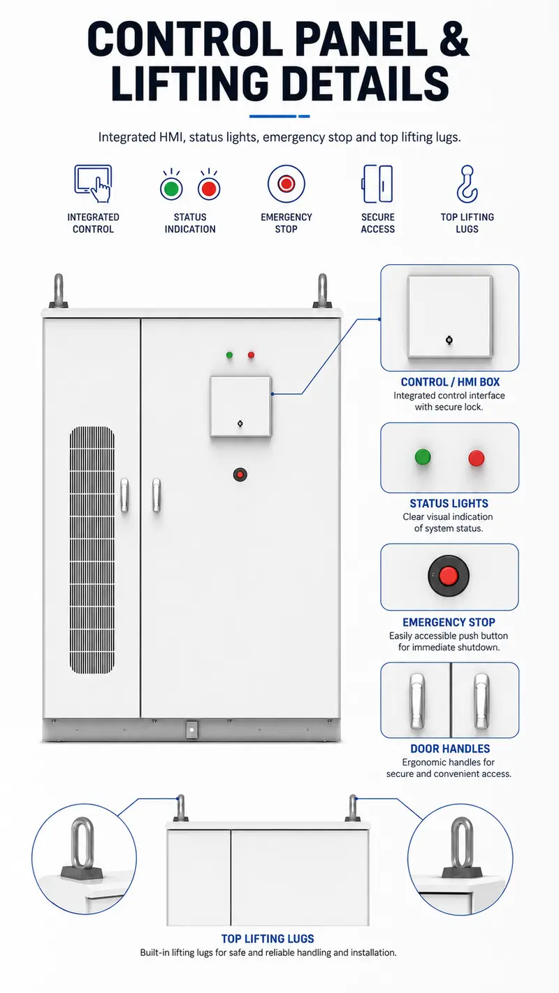 Custom 100kW / 93kWh Liquid-Cooled C&I Energy Storage Cabinet — detail 3