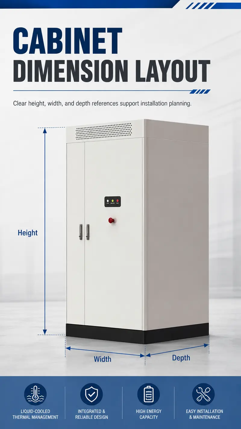DC 1000V Liquid-Cooled C&I Energy Storage Cabinet (LiFePO4) — detail 1