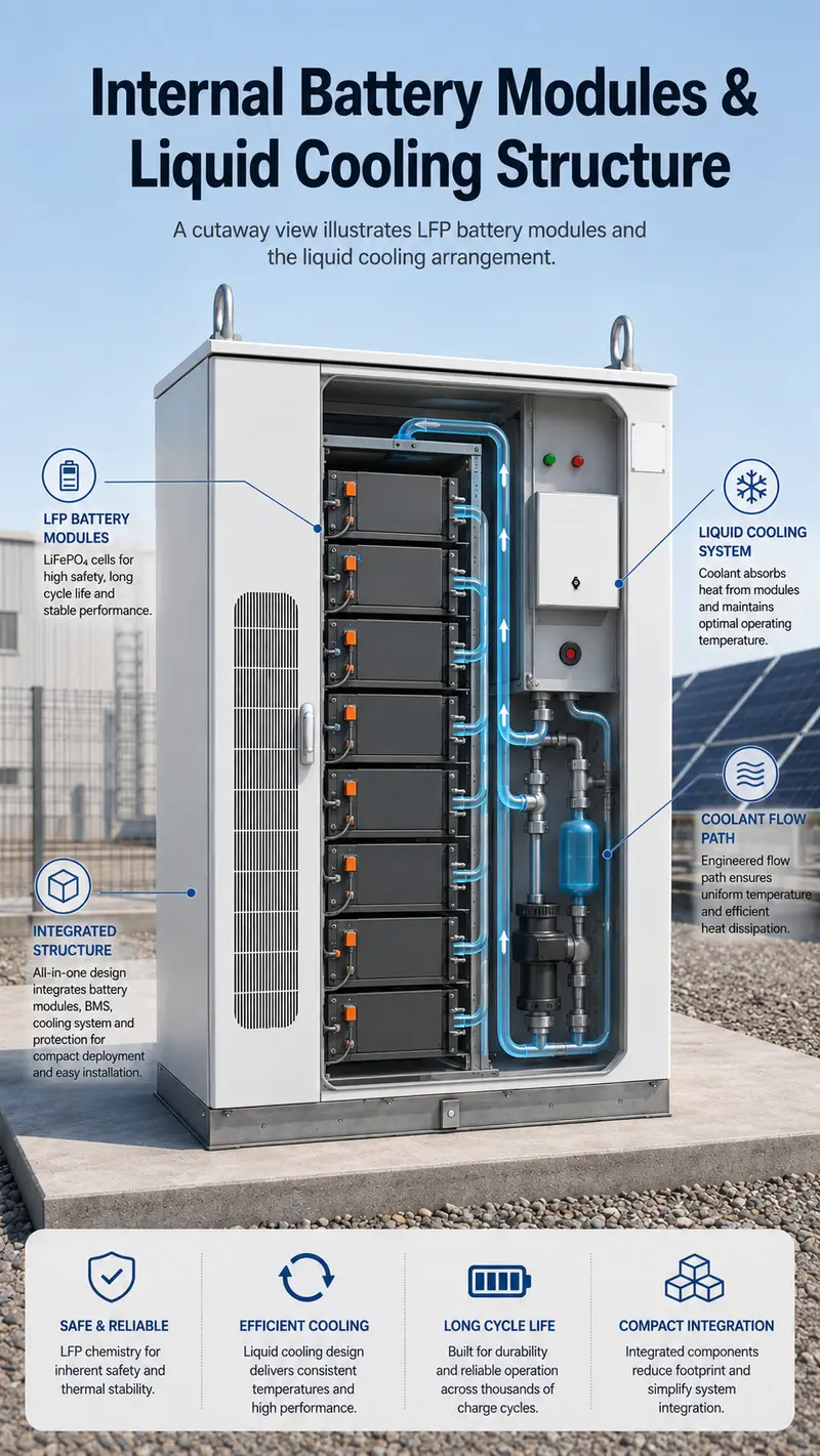30–240kW Liquid-Cooled Solar & Industrial Energy Storage Cabinet — detail 2