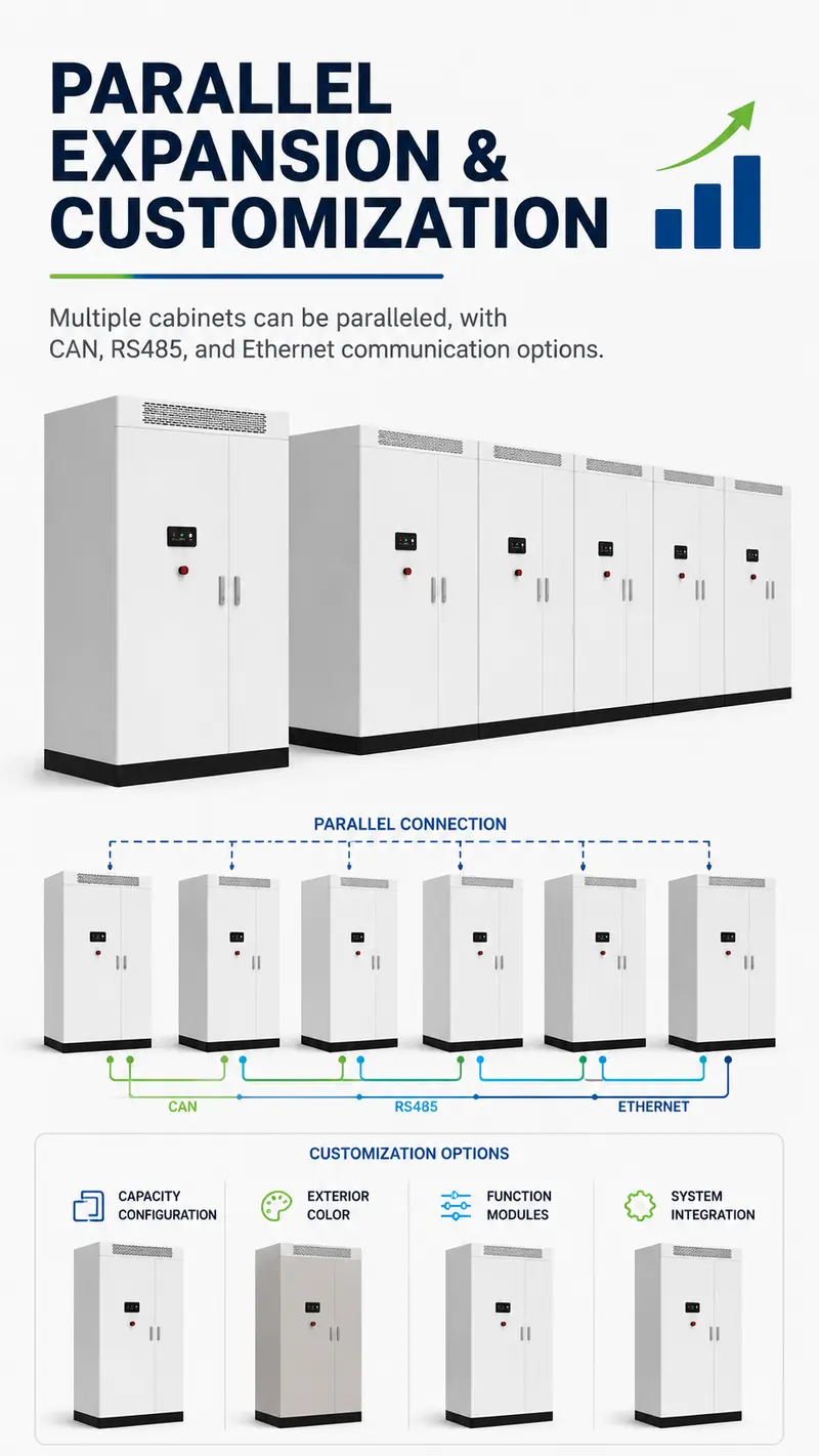 Outdoor Liquid-Cooled Battery Cluster Cabinet — 6000-Cycle Storage System — detail 4