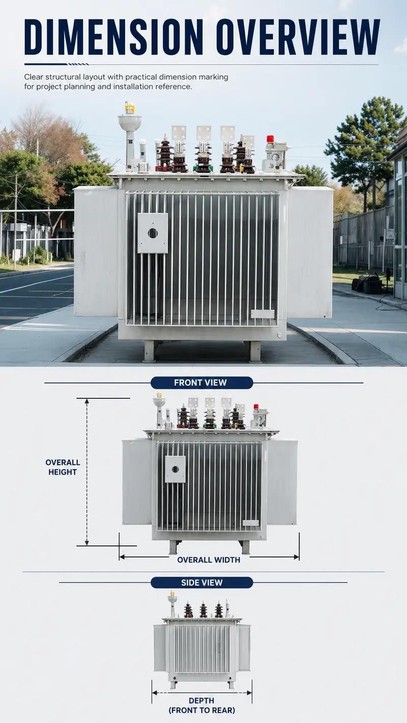 630kVA–1250kVA 10kV/400V Three-Phase Oil-Immersed Distribution Transformer — detail 1