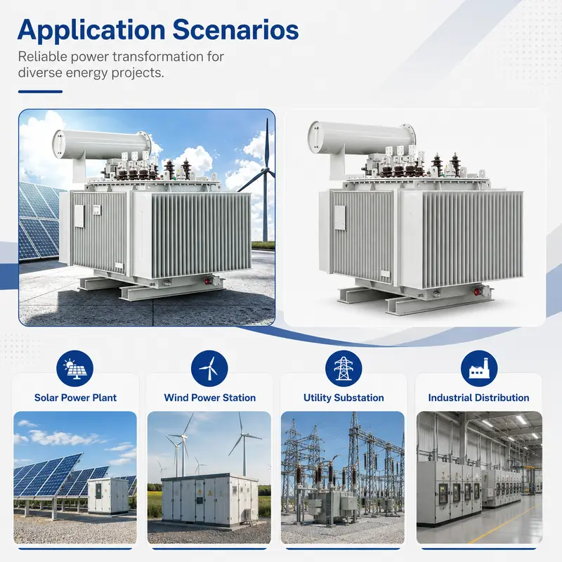 800/1600kVA 11kV/440V Three-Phase Oil-Immersed Step-Down Transformer — detail 3