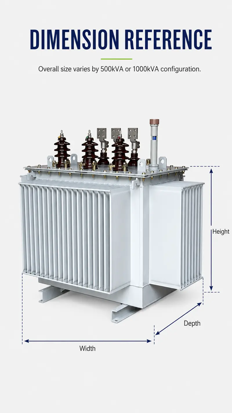 500kVA & 1000kVA 11kV/400V Three-Phase Oil-Immersed Distribution Transformer — detail 1