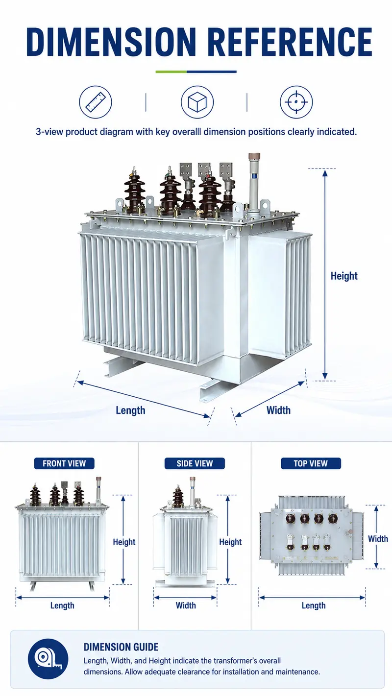 800kVA & 1000kVA 20kV/400V Three-Phase Oil-Immersed Transformer (No-Load Tap Changer) — detail 1