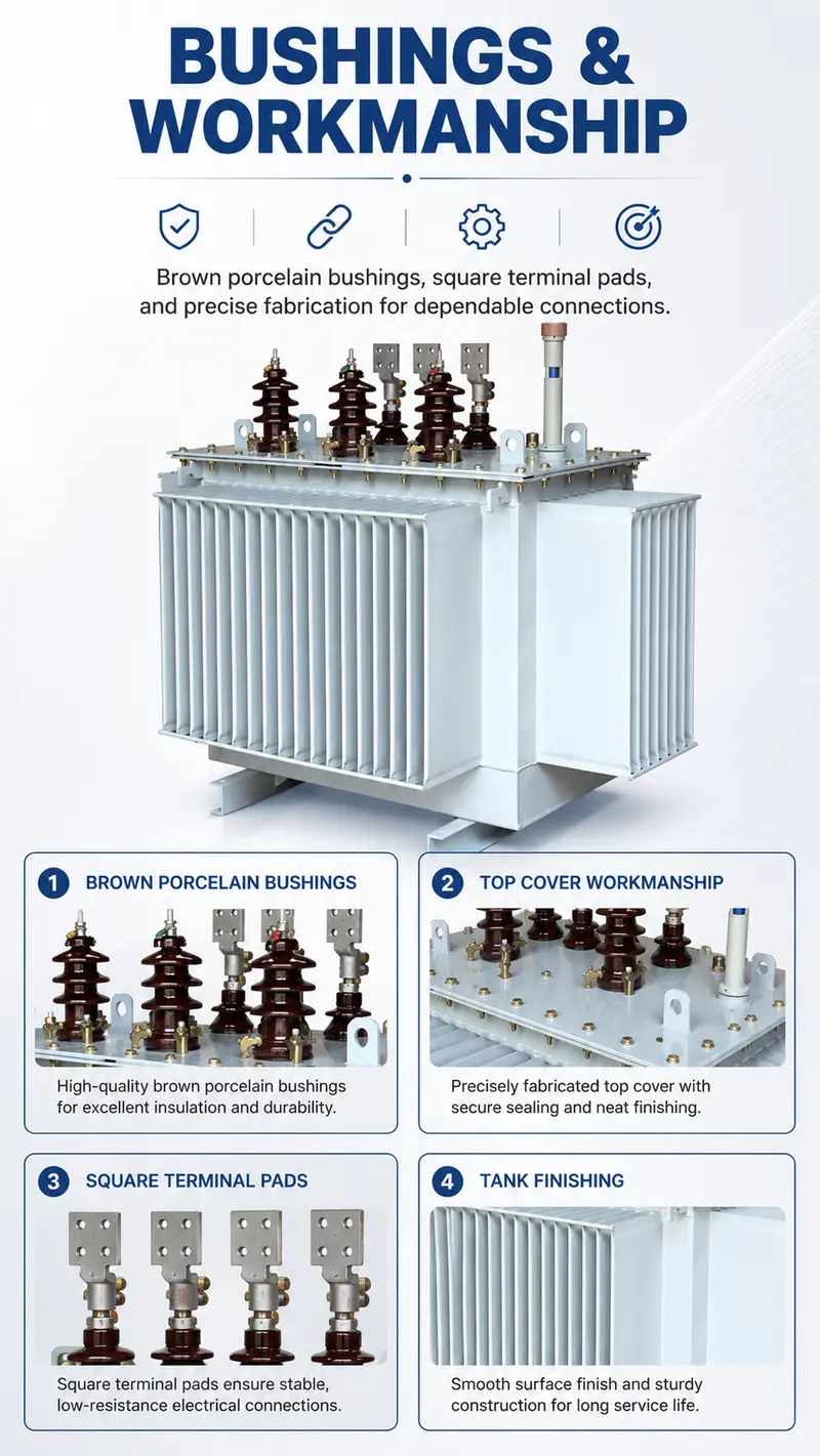 800kVA & 1000kVA 20kV/400V Three-Phase Oil-Immersed Transformer (No-Load Tap Changer) — detail 3