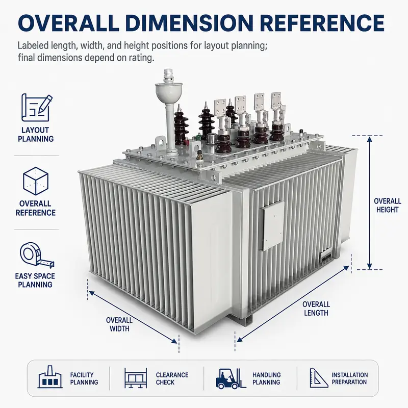 11/33kV to 400/415V Outdoor Three-Phase Oil-Immersed Power Transformer (15kVA–31500kVA) — detail 1