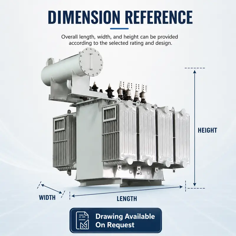 1000kVA 10kV/400V Three-Phase Oil-Immersed Step-Down Distribution Transformer — detail 1