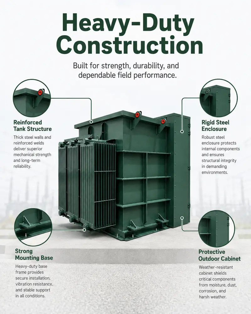 1500kVA Three-Phase Pad-Mount Transformer - 13.8kV to 400V/230V, Loop-Feed Ready — detail 3