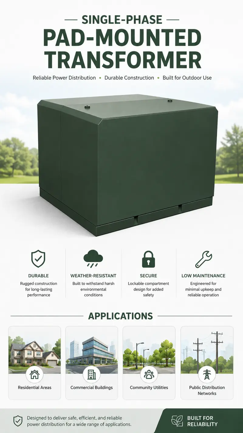 Single-Phase Pad-Mount Transformer - 220V/400V, USA/Canada Standard, Energy-Saving — detail 4