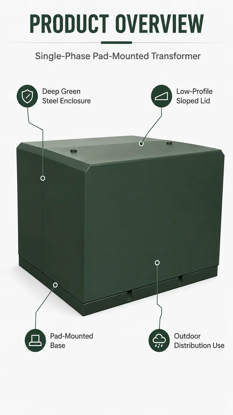 Single-Phase Pad-Mount Transformer - 220V/400V, USA/Canada Standard, Energy-Saving — detail 1