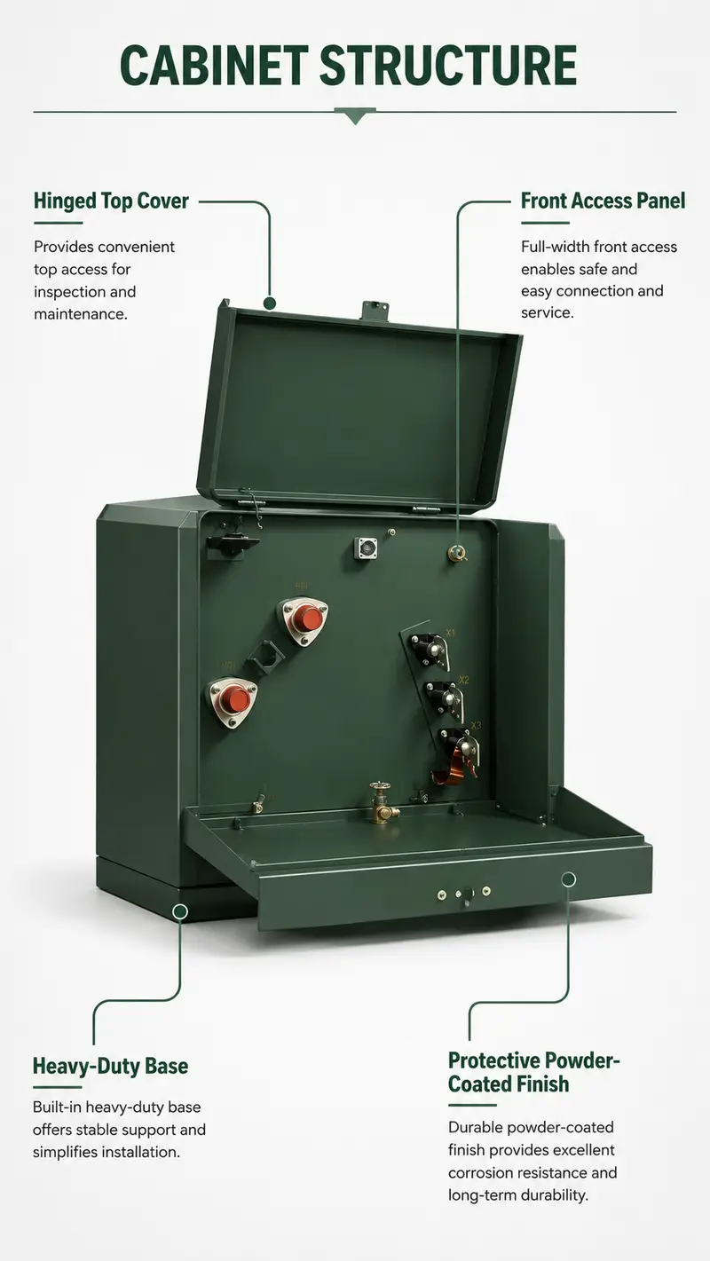 Single-Phase Pad-Mount Transformer - 220V/400V, USA/Canada Standard, Energy-Saving — detail 2