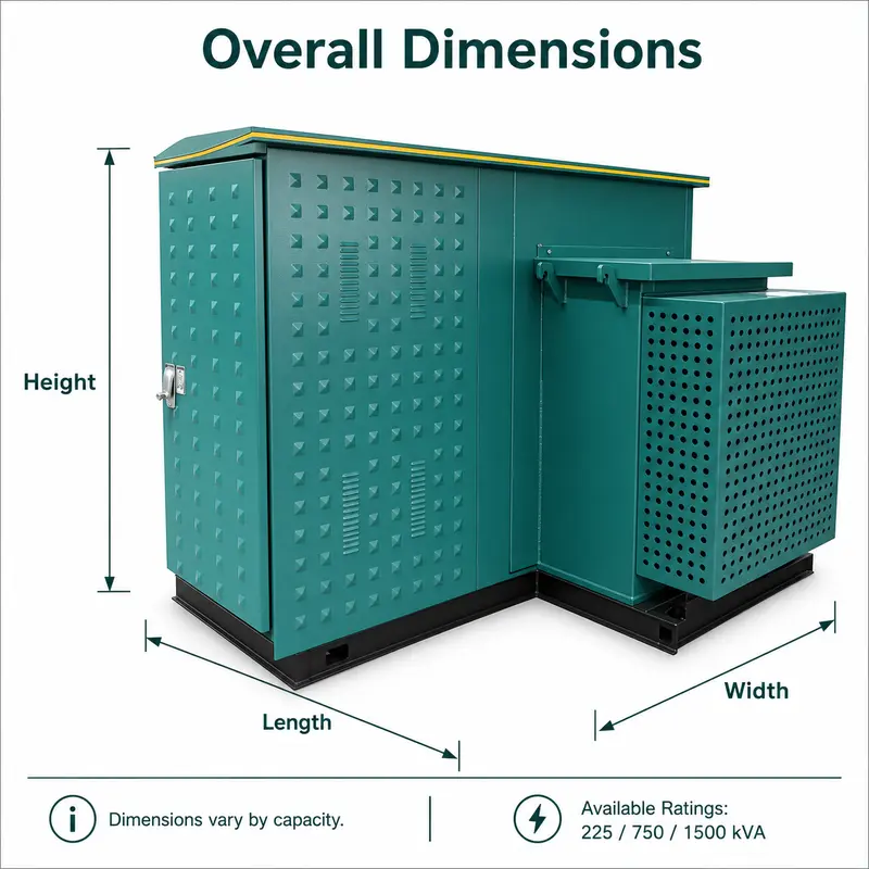 American-Style Oil-Immersed Pad-Mount Transformer - 13.8 kV to 480 V — detail 1