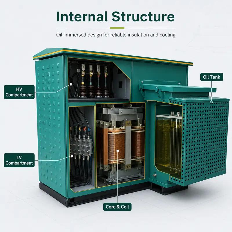 American-Style Oil-Immersed Pad-Mount Transformer - 13.8 kV to 480 V — detail 2