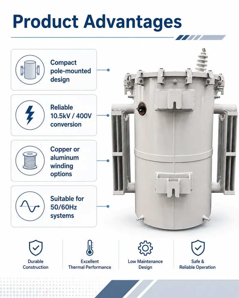 75 & 100 kVA Single-Phase Pole-Mounted Oil Transformer — detail 4