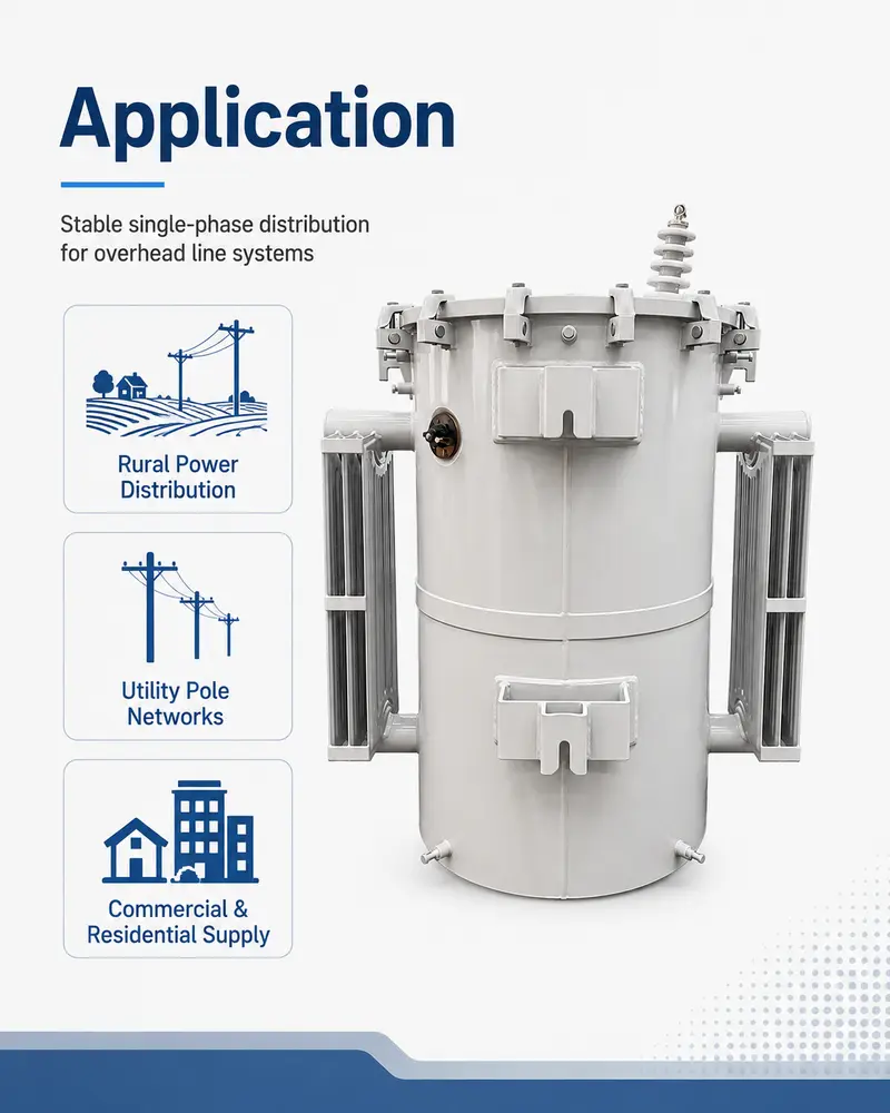75 & 100 kVA Single-Phase Pole-Mounted Oil Transformer — detail 3