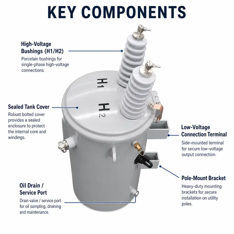 Low-Loss Toroidal Single-Phase Pole-Mounted Transformer, 167 kVA Class — detail 2