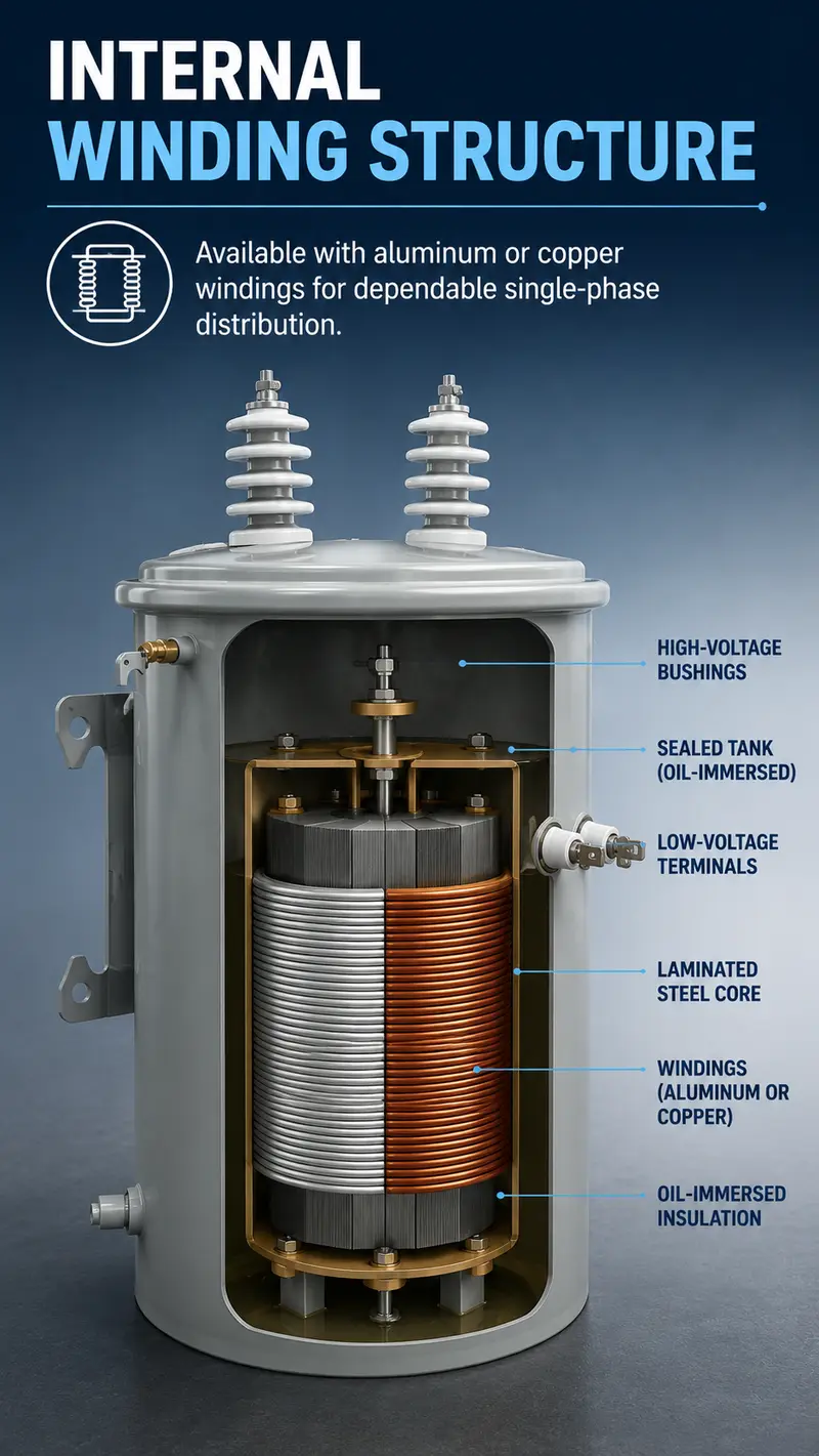 25 & 50 kVA Single-Phase Pole-Mounted Distribution Transformer — detail 2
