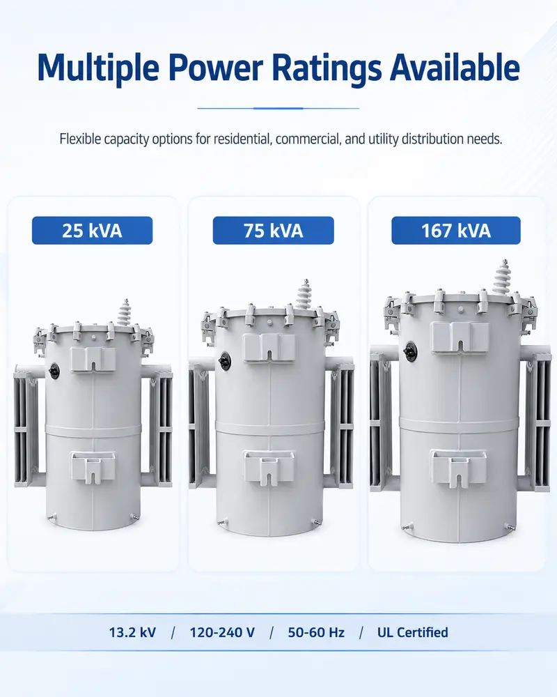 UL-Listed 25/75/167 kVA Single-Phase Pole-Mounted Transformer — detail 4