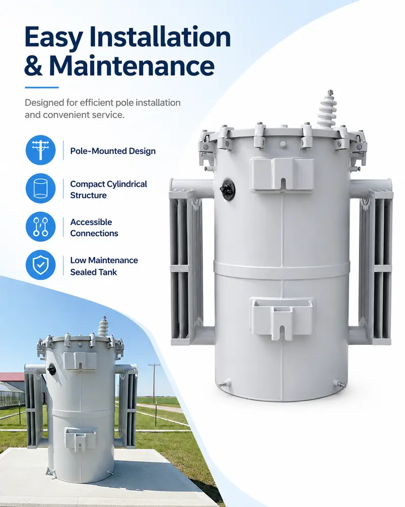 UL-Listed 25/75/167 kVA Single-Phase Pole-Mounted Transformer — detail 3