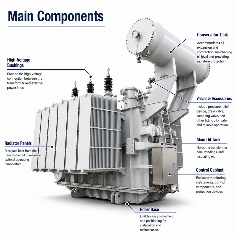 15 / 20 / 25 MVA High-Voltage Power Transformer, 110 kV to 35 kV — detail 2