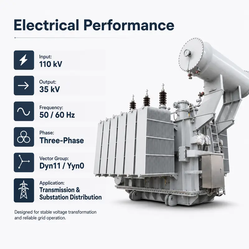 15 / 20 / 25 MVA High-Voltage Power Transformer, 110 kV to 35 kV — detail 3