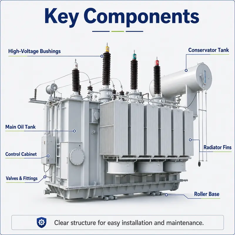 15 / 20 MVA Power Transformer for 33 / 66 kV Oil-Field Duty — detail 1