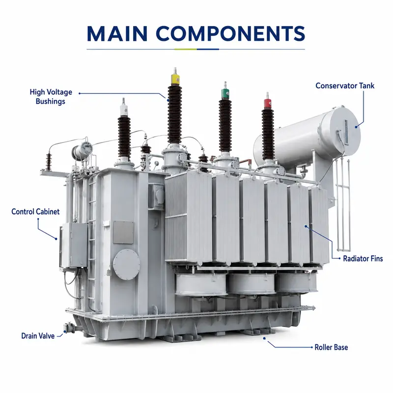 66 / 220 kV Three-Winding Substation Power Transformer — detail 2