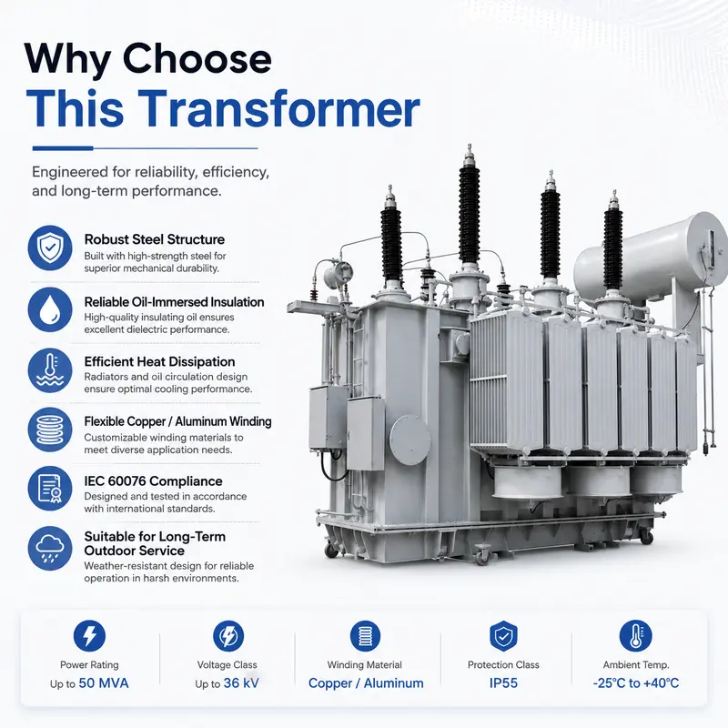IEC 60076-Compliant 66 kV Three-Winding Substation Transformer — detail 4