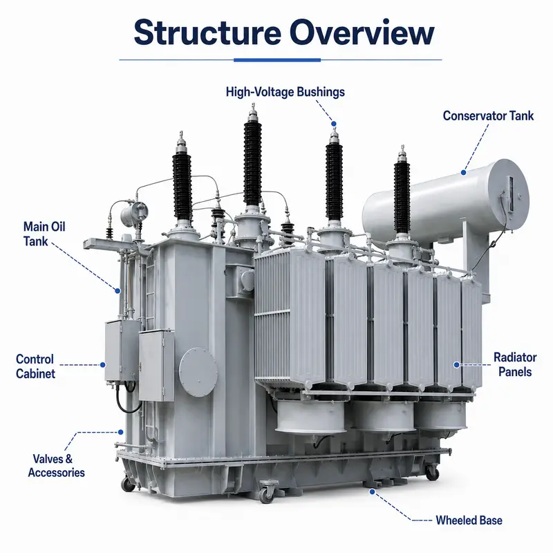 IEC 60076-Compliant 66 kV Three-Winding Substation Transformer — detail 2