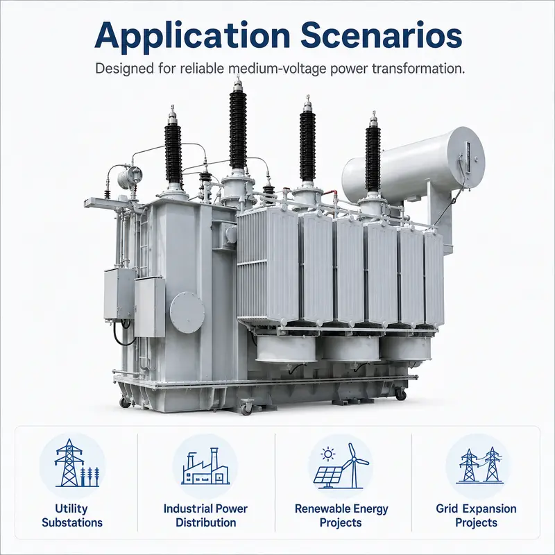 IEC 60076-Compliant 66 kV Three-Winding Substation Transformer — detail 3
